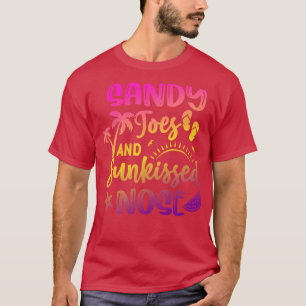 T-shirt Sandy Tots Et Un Soleil Baisé Nez Plage Vaca Été