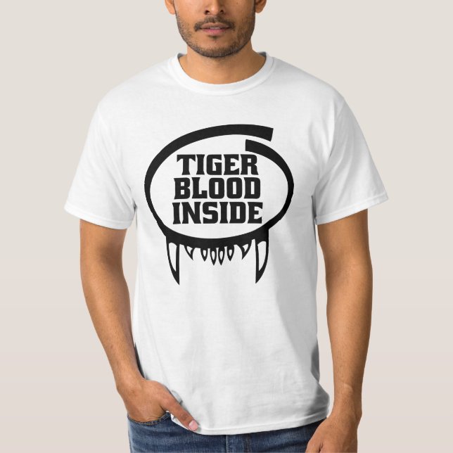 T-shirt Sang de tigre à l'intérieur de chemise pour (Devant)