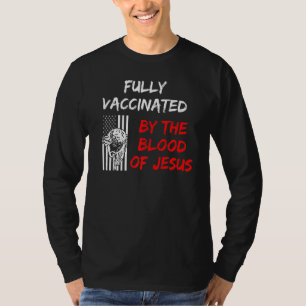 T-shirt Sang Entièrement Vacciné De Jésus Foi Chrétien H