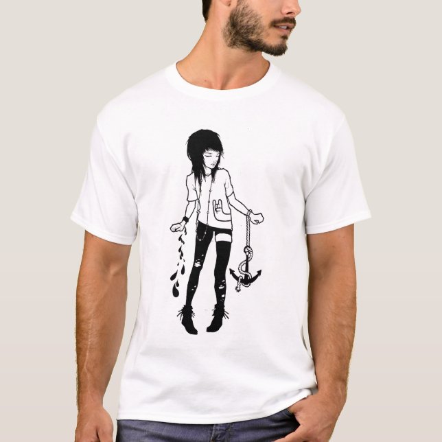 T-shirt Sang et Ancres de roche (Devant)