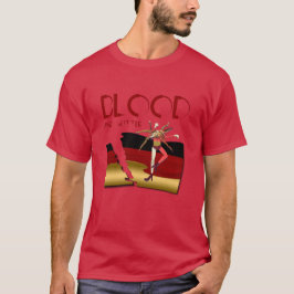 T-shirt sang et parties scintillant seigneur rouge de l'eu