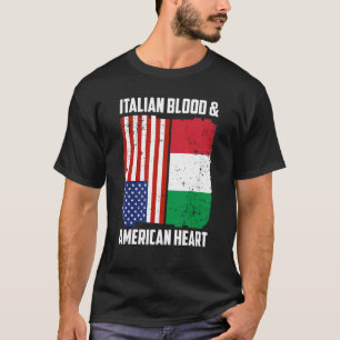 T-shirt Sang italien et Coeur américain Racines italiennes