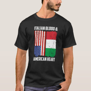 T-shirt Sang italien et Coeur américain Racines italiennes