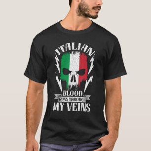 T-shirt Sang Italien Traverse Mes Veines Pays Italie