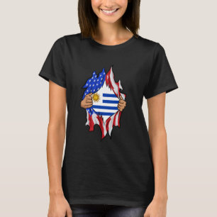 T-shirt Sang uruguayen en moi Fière Uruguay Drapeau Rippi