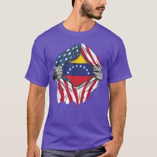 T-shirt Sang vénézuélien en moi Venezuela Drapeau Bandera