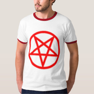 T-shirt sanglant de sonnerie de pentagone étoilé