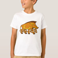 Sanglier de noeud celtique médiéval d'art