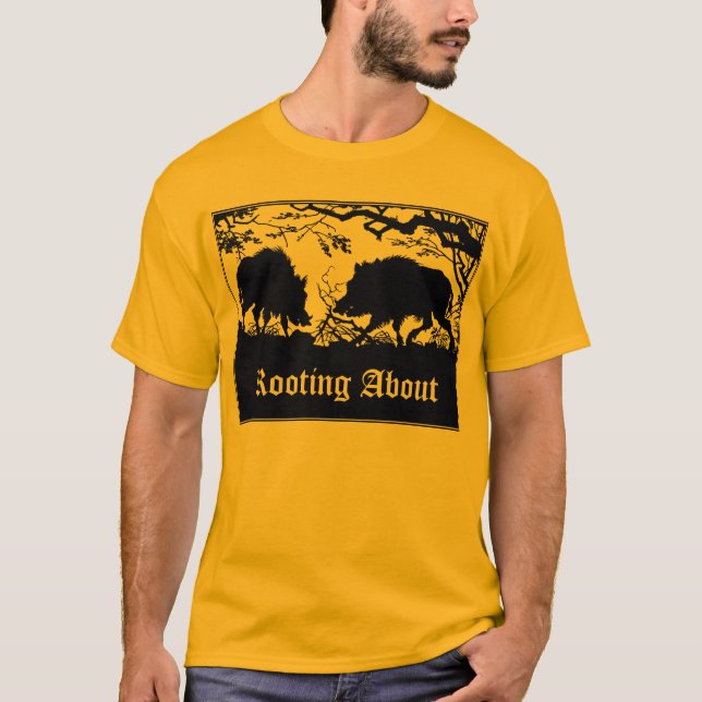 T-shirt Sanglier enracinant le vieux avant et dos (Devant)