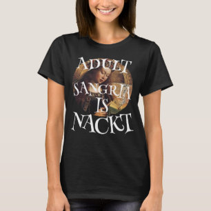 T-SHIRT SANGRIA ADULTE VIN ROUGE BLANC ESPAGNE NACKT