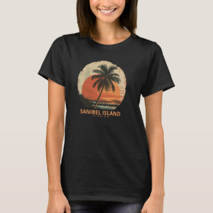 T-shirt Sanibel Island FL Floride Palmiers Sunset Beach