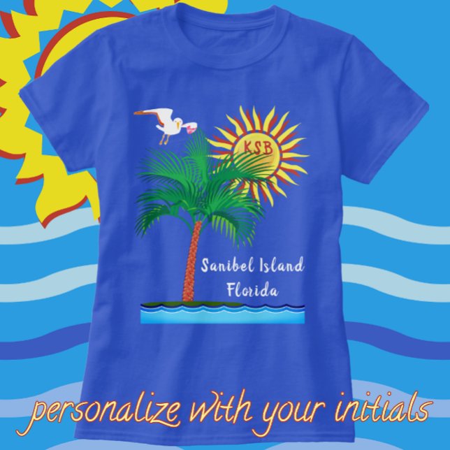 T-shirt Sanibel Island Floride Palmier et soleil (Sanibel Island Florida Souvenir)