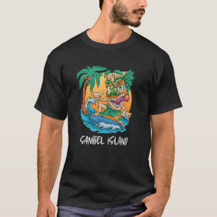 T-shirt Sanibel Island Floride Surf Tiki Beach Vacances