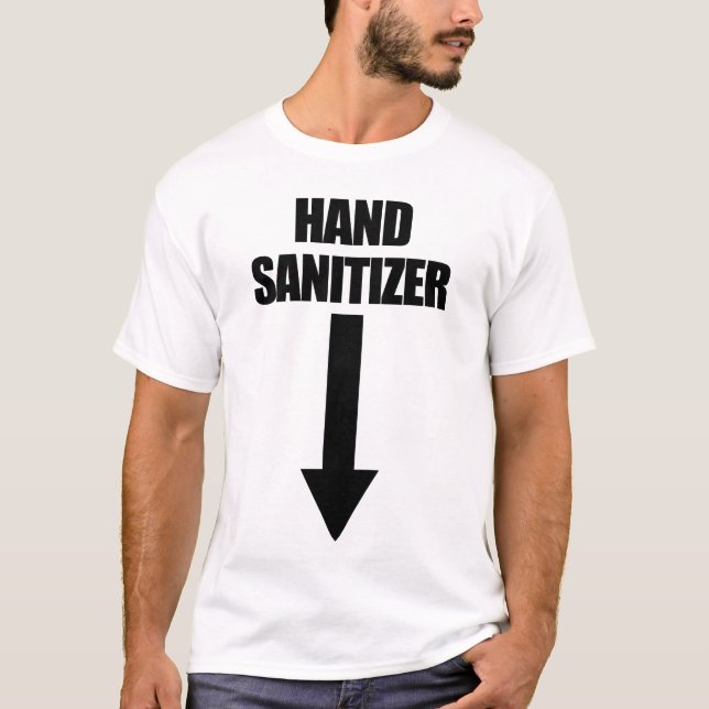 T-shirt Sanitizer à la main Humour adulte Hommes Embarrass (Devant)