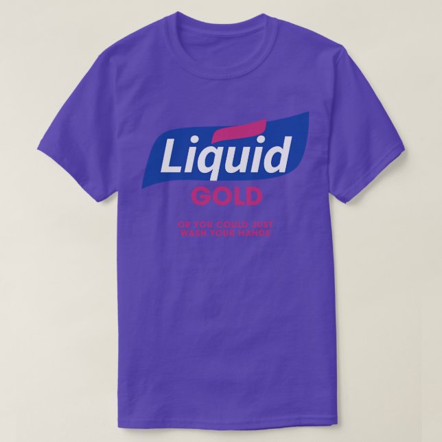 T-shirt Sanitizer à main d'or liquide (Design devant)