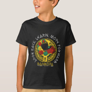 T-shirt Sankofa Mois de l'histoire des Noirs Adinkra Ghana
