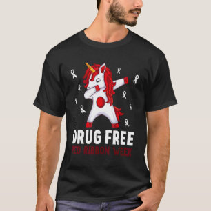 T-shirt Sans Drogue Porter Rouge Pour Red Ribbon Week Sens