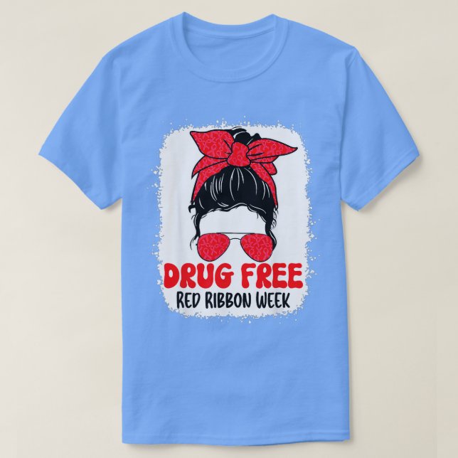 T-shirt Sans drogue Red Ribbon Week Sensibilisation mignon (Design devant)