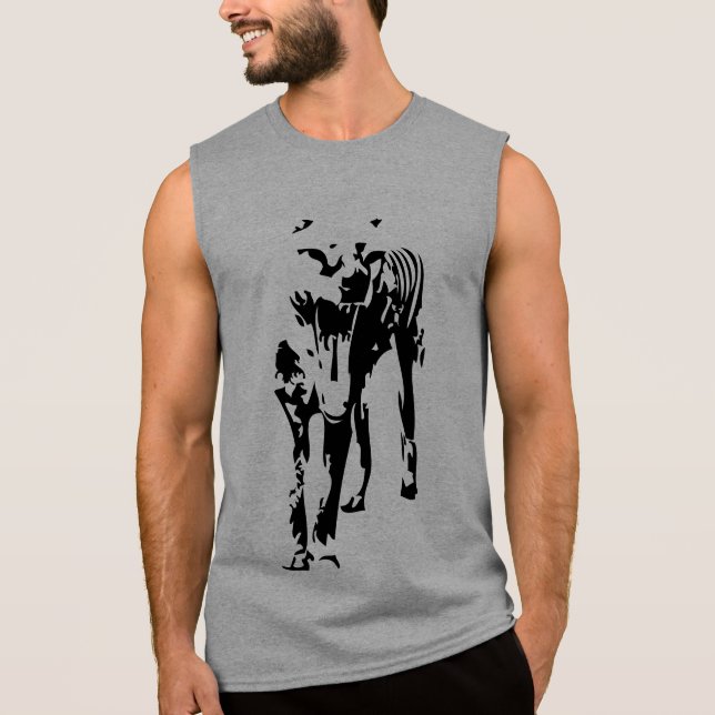 T-shirt Sans Manches Tigre de Tasmanie (Thylacine) (Devant)