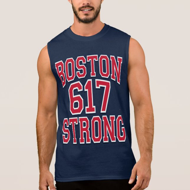 T-shirt Sans Manches Typographie 617 FORTE de Boston (Devant)