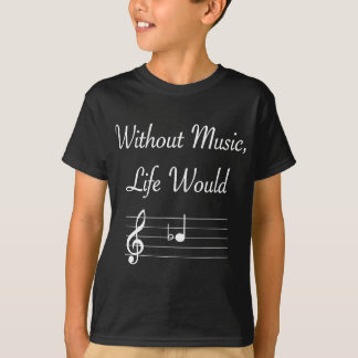 T-shirt Sans Musique La Vie Serait Plat Notes Musicales Pu