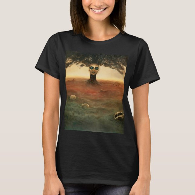 T-shirt Sans titre (Arbre-mère) par Zdzislaw Beksinski (Devant)