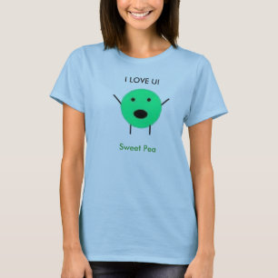 T-shirt sans titre, J'AIME U ! , Pois doux