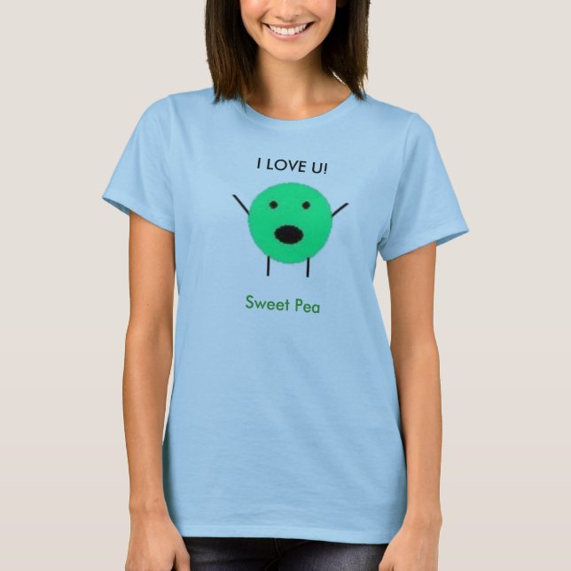 T-shirt sans titre, J'AIME U ! , Pois doux (Devant)