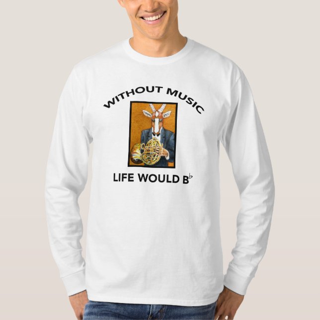 T-shirt Sans vie de musique B (plat) (Devant)