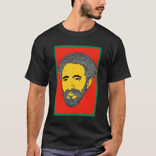 T-shirt sans voix de Haile Selassie (Devant)