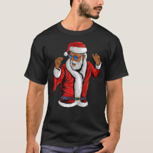 T-shirt Santa Claus Black Xmas Santa Afro African American
