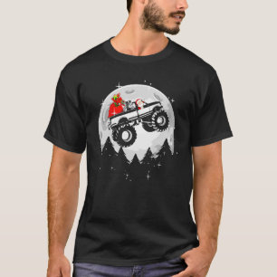 T-shirt Santa Claus équitation Monster Truck Driver Rider 
