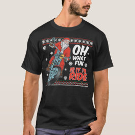 T-shirt santa claus équitation moto noël