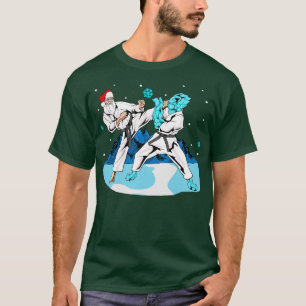 T-shirt Santa Claus Karate Martial Arts Joyeux Noël