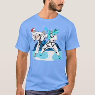 T-shirt Santa Claus Karate Martial Arts Joyeux Noël