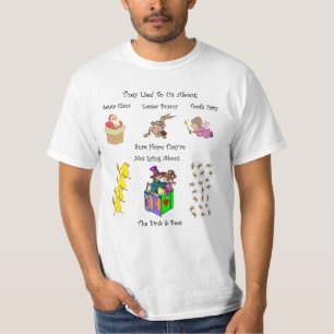 T-shirt Santa Claus~Lapin de Pâques~Fée de dents~Oiseaux e