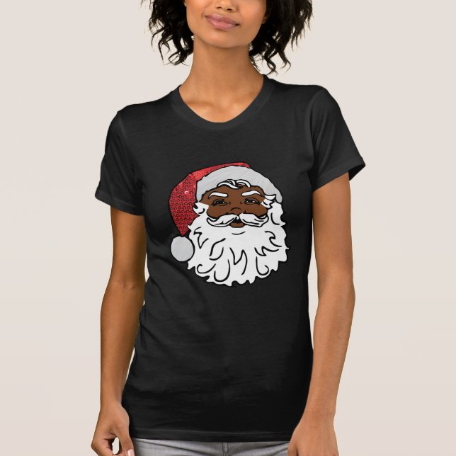 T-shirt santa claus noir (Devant)