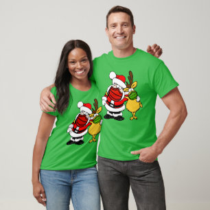 T-shirt Santa Claus & Reindeer Visage Masque Pals Xmas, ZS