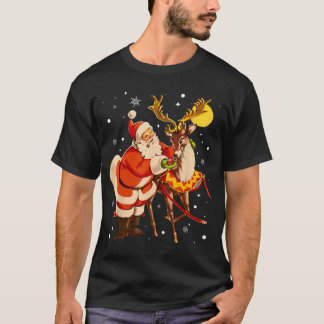 T-shirt Santa Claus Rêve Rétro Noël Vintage Femmes Hommes