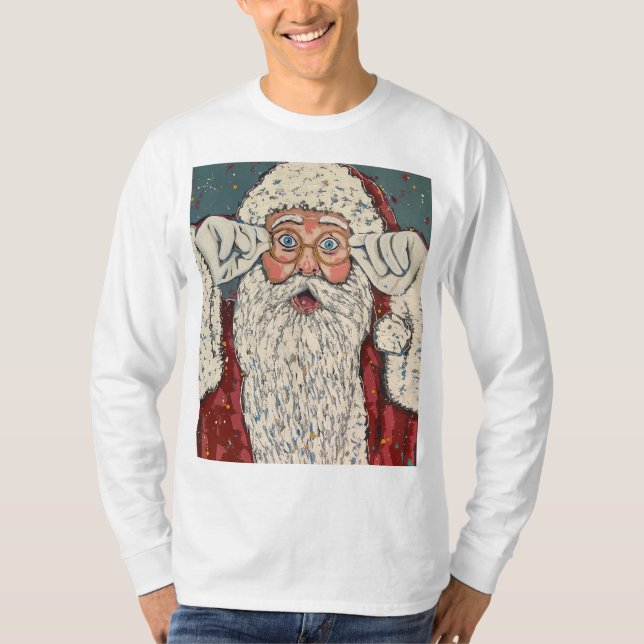 T-shirt Santa Claus Surprised (Devant)