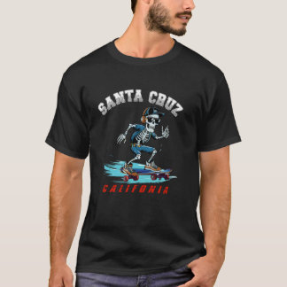 T-shirt Santa Cruz Californie Squelette Rétro Skateboard 8