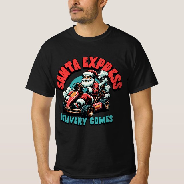 T-shirt Santa Express – Holiday Delivery Design (Devant)