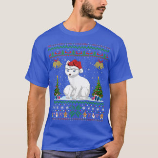 T-shirt Santa Hat Arctic Fo Xmas Éclairage Laide Arctique