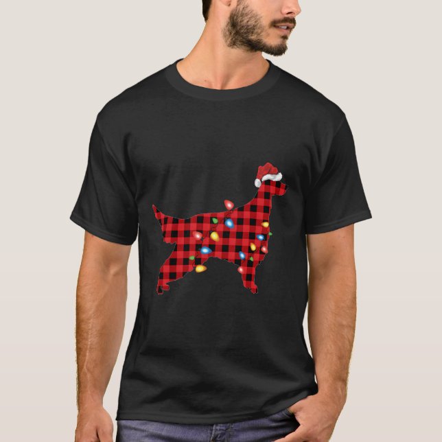 T-shirt Santa Hat Christmas Irish Setter Pajama (Devant)