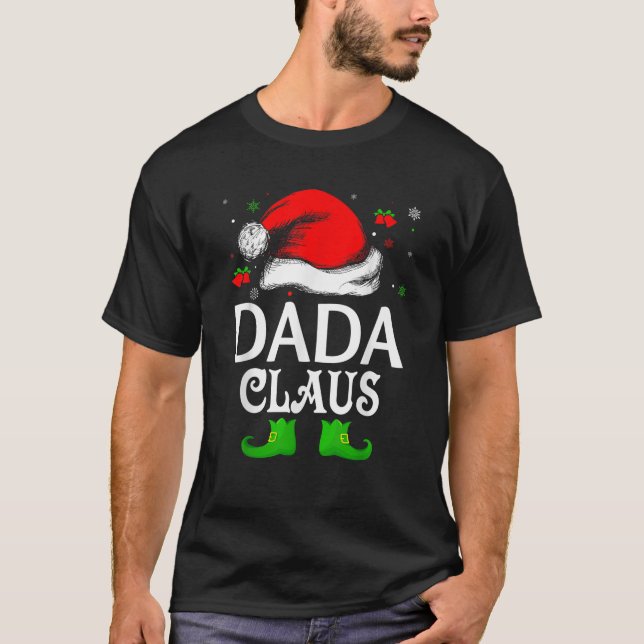 T-shirt Santa Hat Dada Claus Elf Funny Ugly Christmas Swea (Devant)