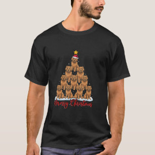T-shirt Santa Hat Ugly Xmas Funny Briard Chien Noël Tre