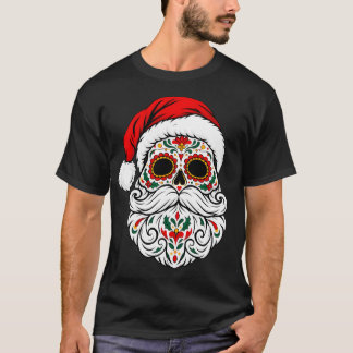 T-shirt Santa Mexico Calavera Noël Crâne de Sucre 