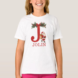 T-shirt Santa Monogrammed and Name Family Matching