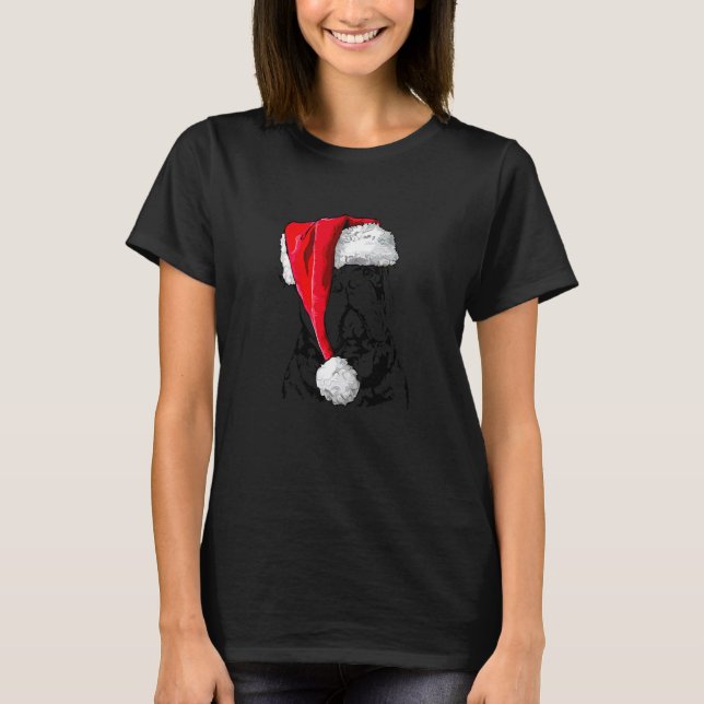 T-shirt Santa Olde English Bulldog Christmas dog mom dog (Devant)