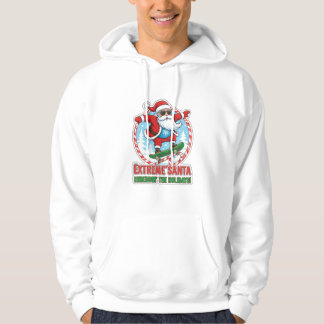 T-Shirt Santa on a Skateboard Hoodie